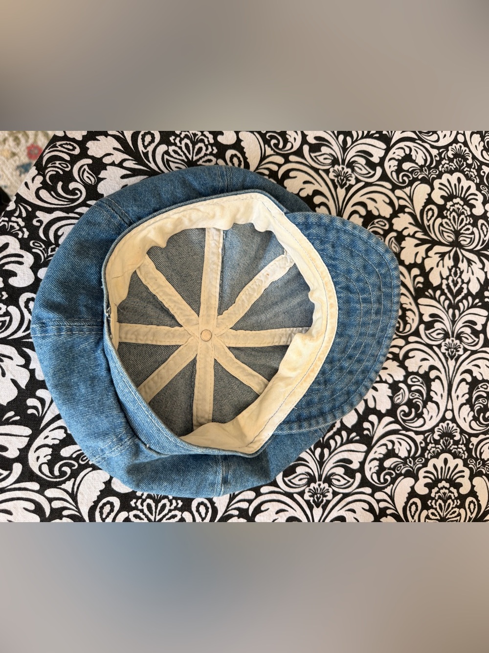 Vintage Style Denim Newsboy Cap Women Blue Jean Baker Boy Cabbie Hat - Picture 8 of 8